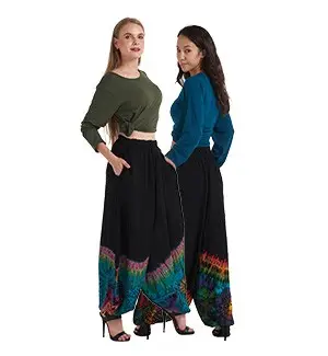 Kathmandu Imports Half Tie Dye Rayon Pants