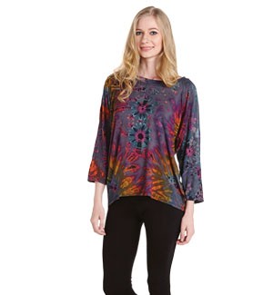 Kathmandu Imports Long Sleeve Tie-Dye Top - Asst Colors