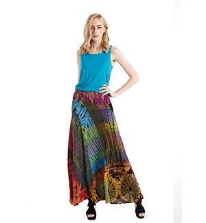 Kathmandu Imports Rayon Multi-Color Long Skirt - One Size
