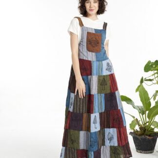 Kathmandu Imports Shroom Striped Pinafore Dress - One Size