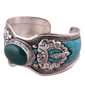 Kathmandu White Metal Bracelet