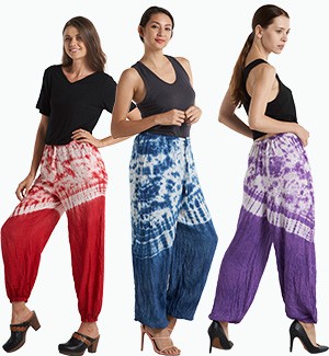 Kathmanudu Imports Tie Dye Harem Pants (One Size)