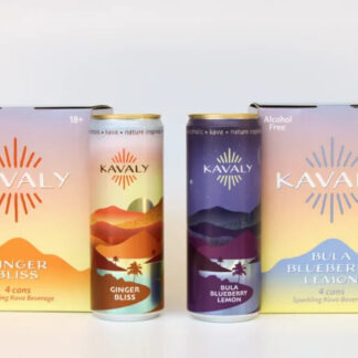 Kavaly Sparkling Kava Drink Bula Blueberry Lemon Single Can