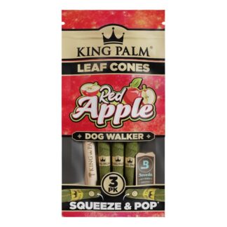 King Palm Dog Walker Leaf Cones 3pk Red Apple