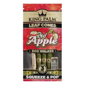 King Palm Dog Walker Leaf Cones 3pk Red Apple