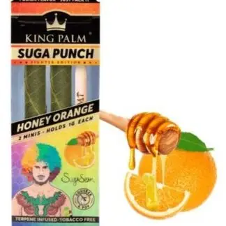 King Palm x Sean O'Malley Mini Suga Punch Wraps - 2ct Honey Orange