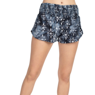 Lakhay's Batik Tie Dye Shorts Black M/L