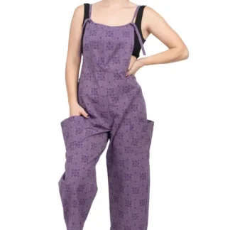 Lakhay's Lotus Mandala Overalls Purple S/M