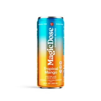 Magic Dose Kratom / Kava / Mushroom Seltzer Tropical Mango Single Can