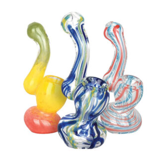 Mini Mind Melter Glass Sherlock Bubbler - 4.25" (Colors Vary)