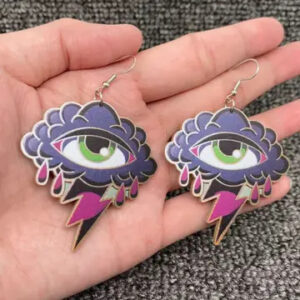 Mio Queena Devil's Eye Thundercloud Dangle Earrings