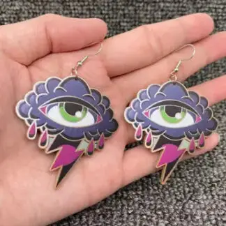 Mio Queena Devil's Eye Thundercloud Dangle Earrings