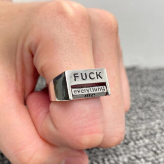 Mio Queena Fuck Everything Rotatable Ring - Adjustable