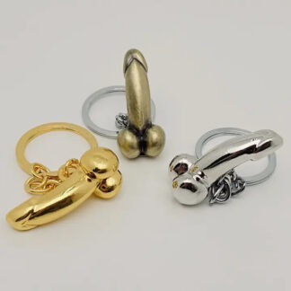 Mio Queena Funny Penis Keychain Silver