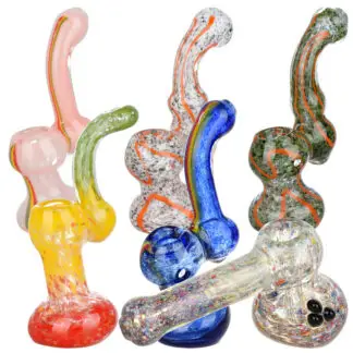 Mixed Glass Sherlock Bubblers - 5.25" (Colors Vary)