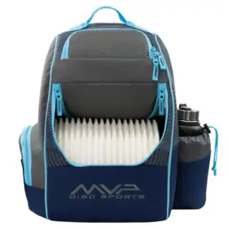 MVP Shuttle Disc Golf Bag with Velcro Light Gray / Slate Blue