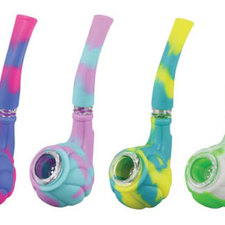 Ode to Tradition Silicone Handpipe w/ Glass Screen 5.5" - Colors Vary