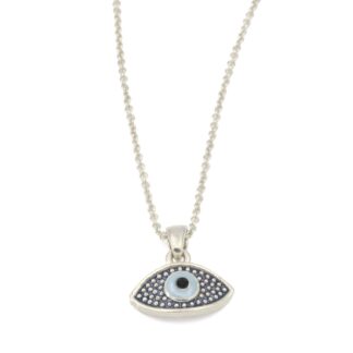 Om Gallery Hamsa and Eye Evil Eye Necklace