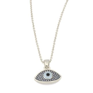 Om Gallery Hamsa and Eye Evil Eye Necklace