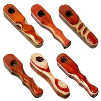 Padauk Wood Spoon Pipe - 4" (Styles Vary)