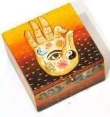 Painted Hand Wood Box