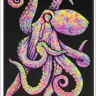 Painted Octopus Flocked Blacklight Poster 23" x 35"