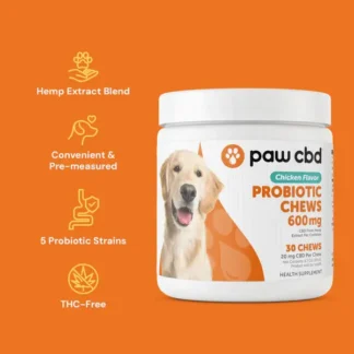 Paw CBD Dog Probiotic Chews by CBDmd 20mg ea 600mg/30ct