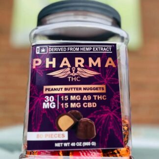 PharmaCBD 15mg D9 / 15mg CBD Individual Treats Dark Chocolate Squares