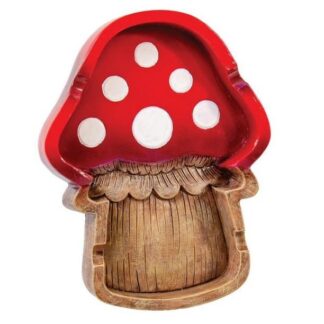Polyresin Mushroom Ashtray 5"x6.25"