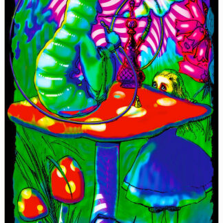 Psychedelic Alice Non-Flocked Blacklight Poster 24" x 36"