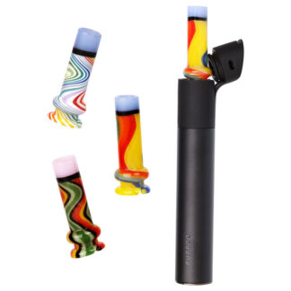 Puffco Pivot Candy Stripe Glass Mouthpiece Attachment - Colors Vary