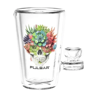Pulsar Design/Drinkable Series Glass Tumbler Pipe 5" Succulent Smile