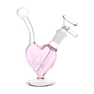 Pulsar Glass Water Pipe 14mm 5.5" Big Heart