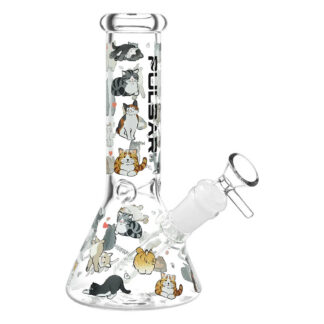 Pulsar Kitten Corral Beaker Glass Water Pipe - 7.75" / 14mm F