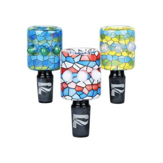 Pulsar Mosaic Bead Grip Herb Slide 14mm Male - Asst Colors