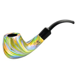 Pulsar Shire Pipes Bent Brandy Rainbow Pipe 5.9"