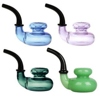 Pulsar Splash Glass Sherlock Pipe 4.5" - Colors Vary