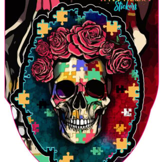 Puzzle Sugar Skull Sticker