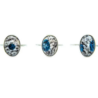Quasar Sterling Silver K2 Azurite Ring 6