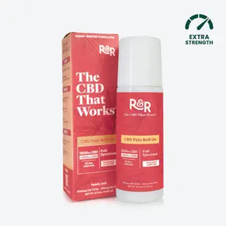 R + R Medicinals CBD Pain Roll On 2500 mg CBD + 500 mg CBG (2.95 oz)