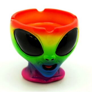 Rainbow Alien Head Ashtray