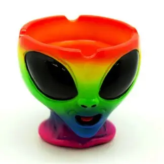 Rainbow Alien Head Ashtray