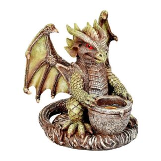Rascally Dragon Decorative Polyresin Votive Candle Holder - 6.5"