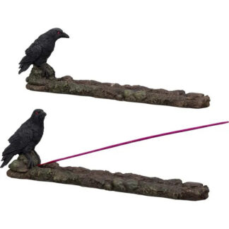 Raven Polyresin Incense Holder