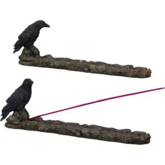 Raven Polyresin Incense Holder
