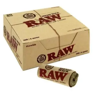 RAW Hemp Wick 6 Meter (20ft) Roll