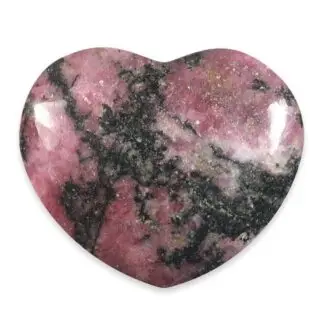 Rhodonite Heart by Size 3-4"