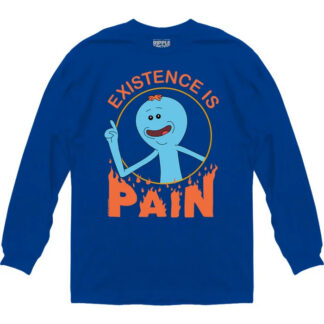 Rick & Morty  Existence is Pain LS T-Shirt Royal Blue Large