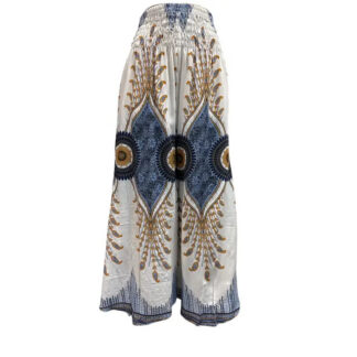 Rising International Rayon Blue Eye Floral Palazzo Pants - One Size