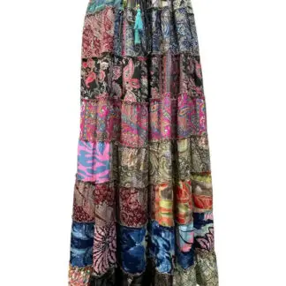 Rising International Silk Kasturi Tier Ombre Skirt - One Size